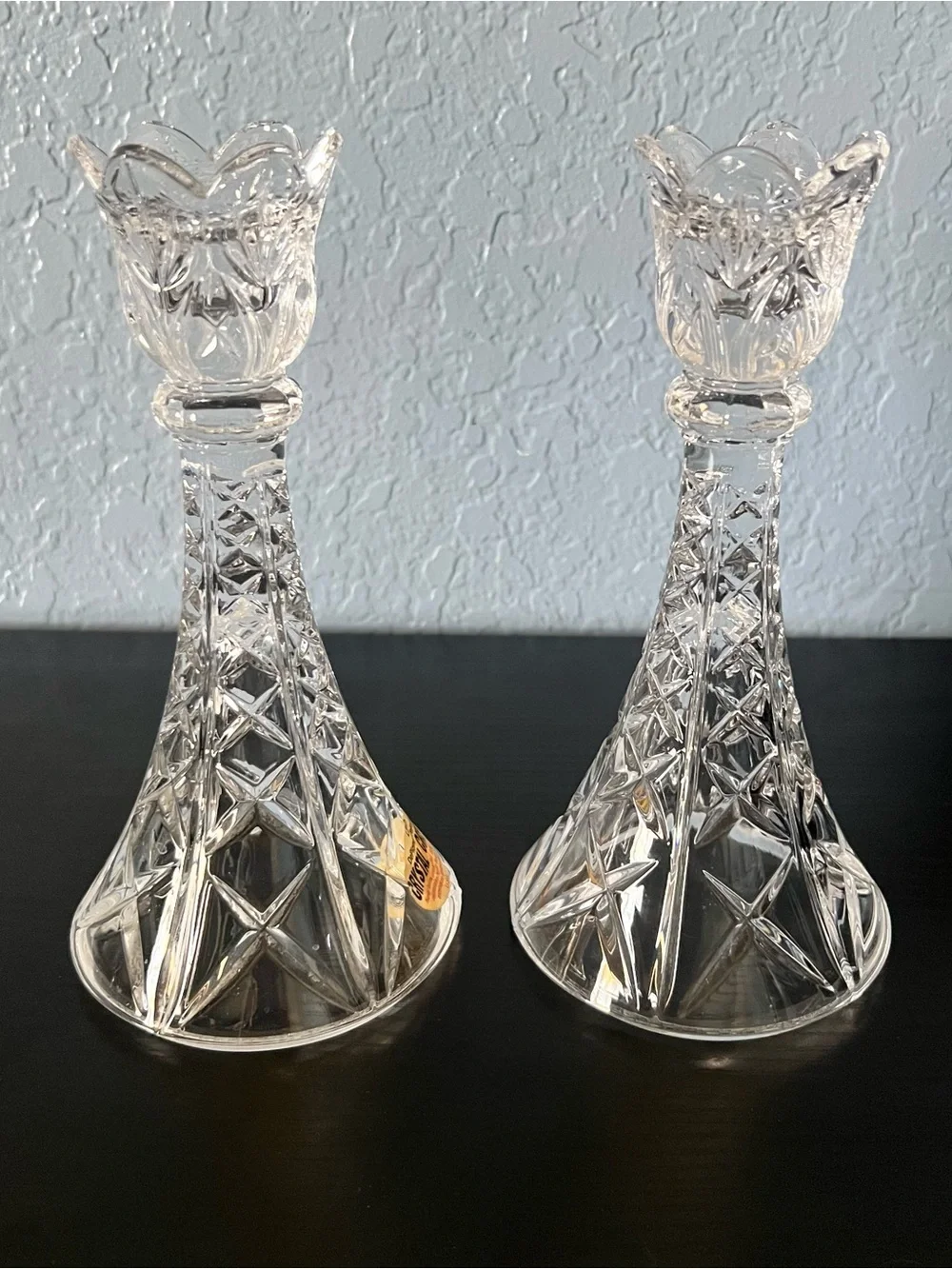 Vintage DePlomb Crystal Candlesticks